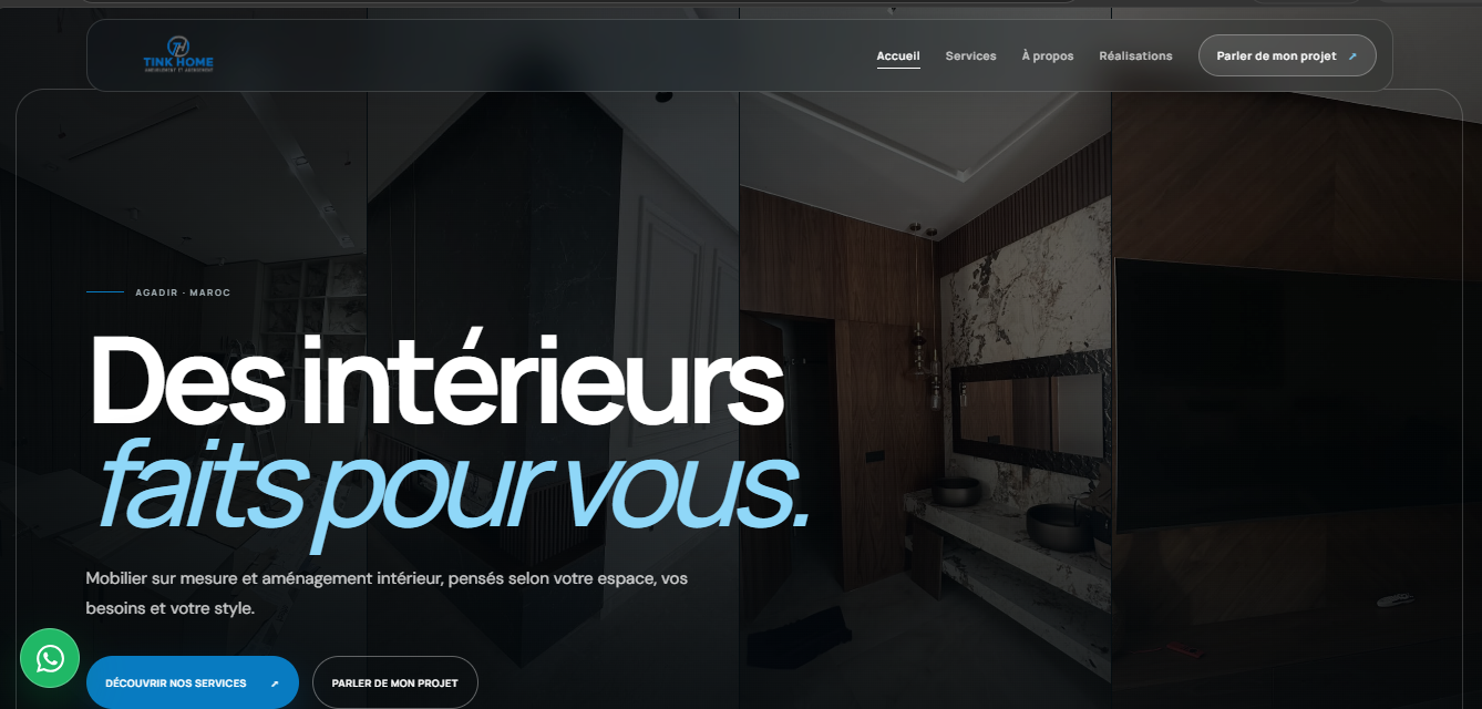 TINK HOME — website screenshot